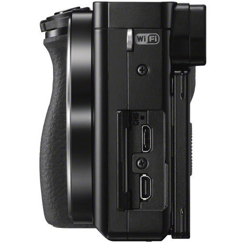 Sony Alpha a6000 Mirrorless Digital Camera with 16-50mm and 55-210mm Lenses (Black) &amp; Four 32GB SD Cards