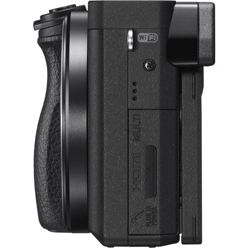 Sony Alpha A6300 4K Wi-Fi Digital Camera Body with 55-210mm Lens | 128GB Card | Case | Flash | Diffuser | Battery/Charger | Filters | Kit