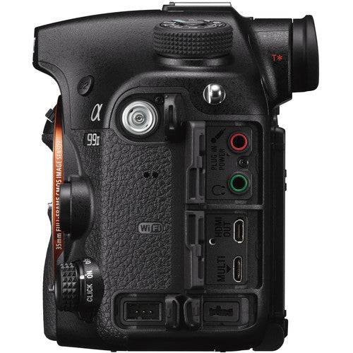 Sony Alpha A99 II Full Frame 4K Wi-Fi Digital SLR Camera Body with 64GB Card + Case + Flash + Battery &amp; Charger + Grip + Tripod + Kit