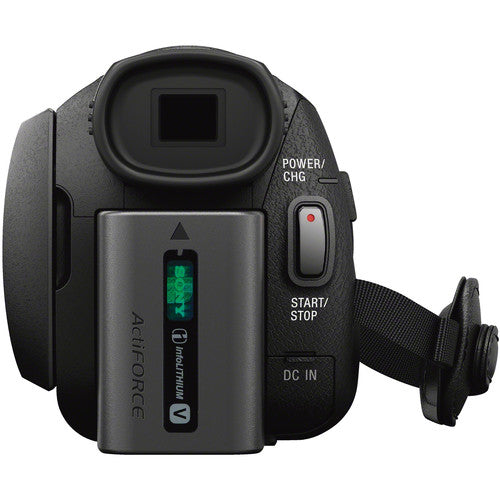 Sony FDR-AX53 4K Ultra HD Handycam Camcorder with 64GB Card | Battery &amp; Charger | Case | Filter | LED Light | Microphone | Kit