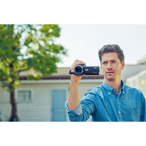 Sony Handycam HDR-CX675 32GB Wi-Fi HD Video Camera Camcorder with 64GB Card + Battery &amp; Charger + Hard Case + Tripod + LED Light + Microphone + Kit