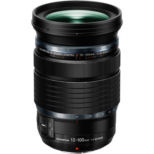 Olympus M.Zuiko Digital ED 12-100mm f/4 IS PRO Lens with Rain Protection | Filter Kits | Case & Spider Tripod Bundle