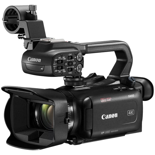 Canon XA60 Professional UHD 4K Camcorder with 2 Pack SanDisk 64GB Memory Card + Case + Tripod + Filter Kit + Microphone + Accessory Bundle - NJ Accessory/Buy Direct & Save