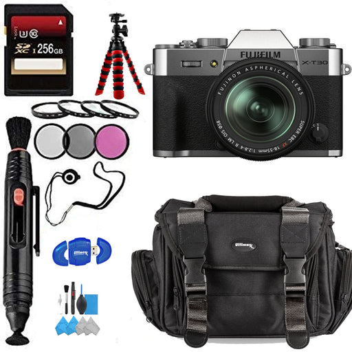 FUJIFILM X-T30 II Mirrorless Camera with 18-55mm Lens Special Bundle With 256GB & More