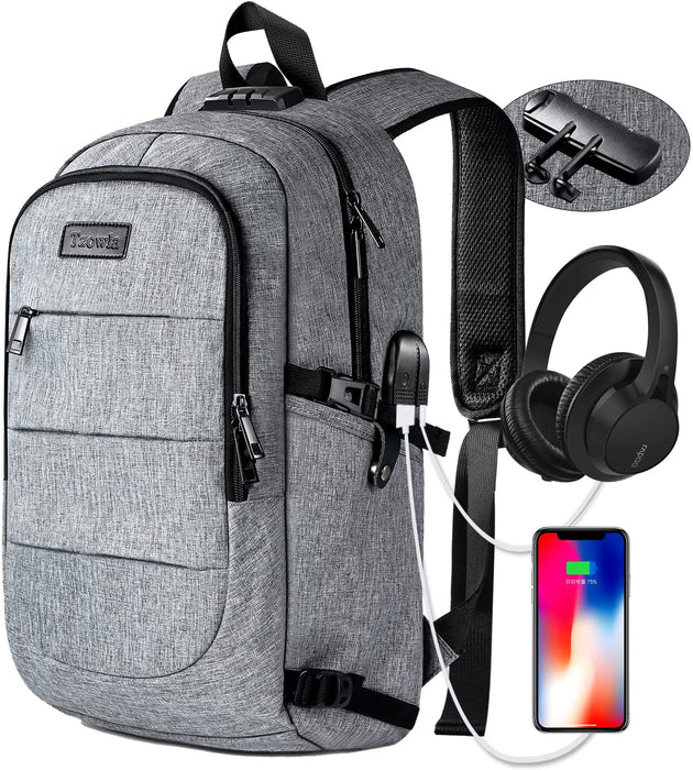 business laptop backpack water resistant anti-theft college with usb Anti Theft Port, Travel Book iVenus Computer Store Luggage / Suitcase strap on the back is great to slide over the luggage tube and attached to your rolling luggage securely for easier transport Anti Theft Business waterproof Laptop