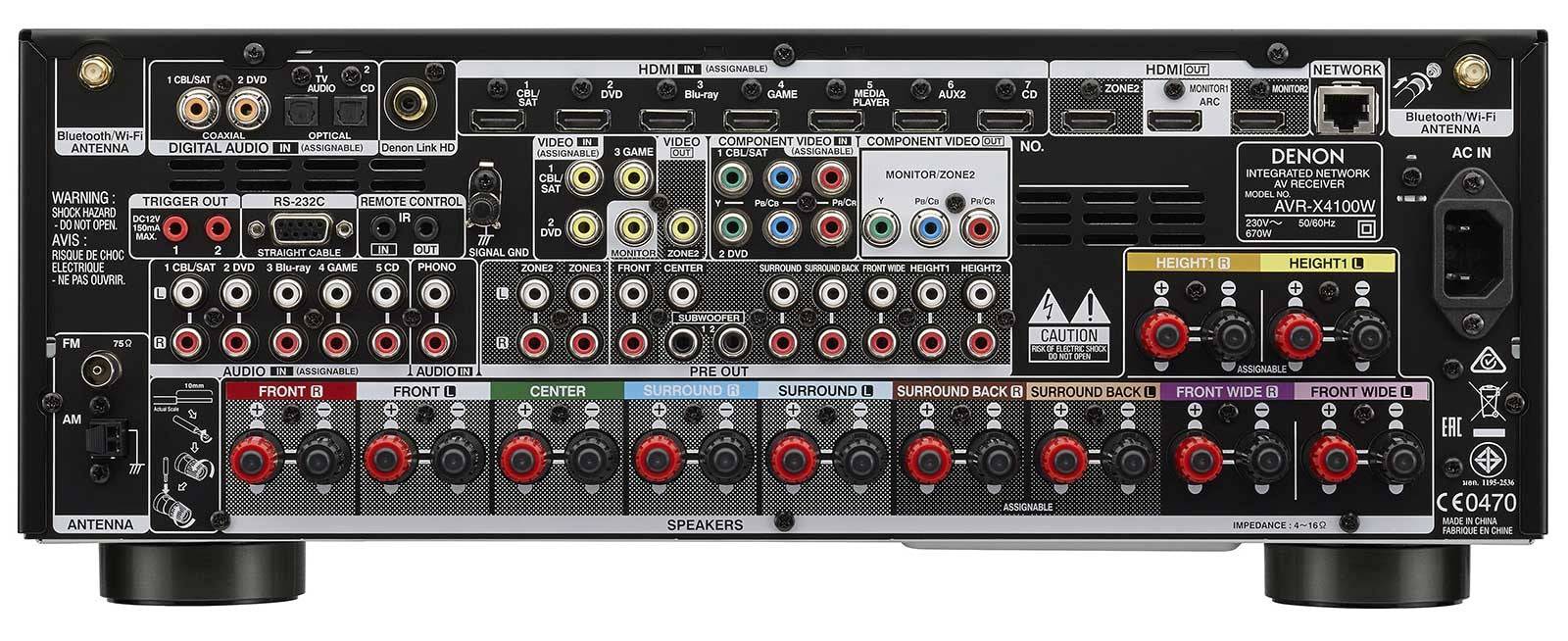 Denon IN-Command Series AVR-X4100W 7.2-Channel Network AV Receiver