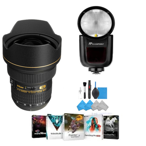 Panasonic Lumix G Vario 12-60mm f/3.5-5.6 Flash Kit W/ Light Diffuser & More