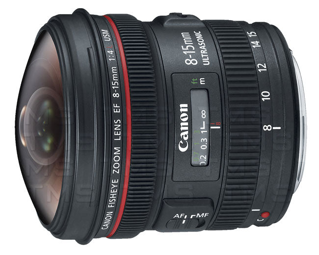 Canon EF 8-15mm f/4L Fisheye USM Lens with Lens Adapter | Lens Calibration &amp; Microphone Kit