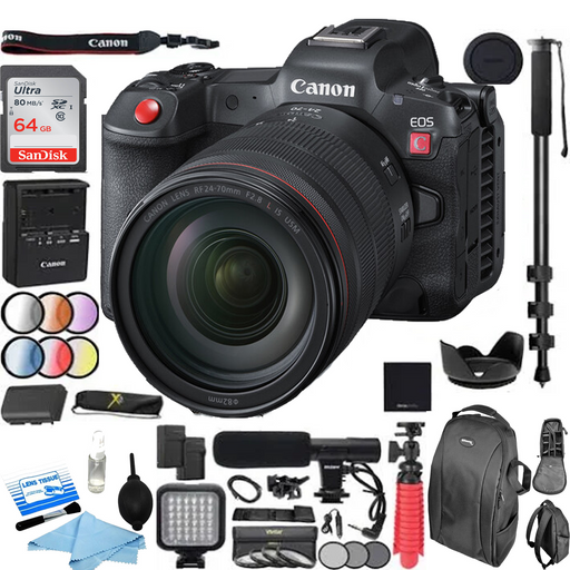 Canon EOS R5 C Mirrorless Digital Camera with 24-70mm f/2.8 L IS USM Lens Deluxe Bundle