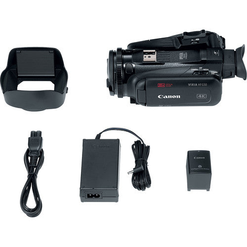 Canon VIXIA HF G50 4K Ultra HD Video Camera Camcorder with LED Video Light| Microphone| Case |Tripod |Filter Package