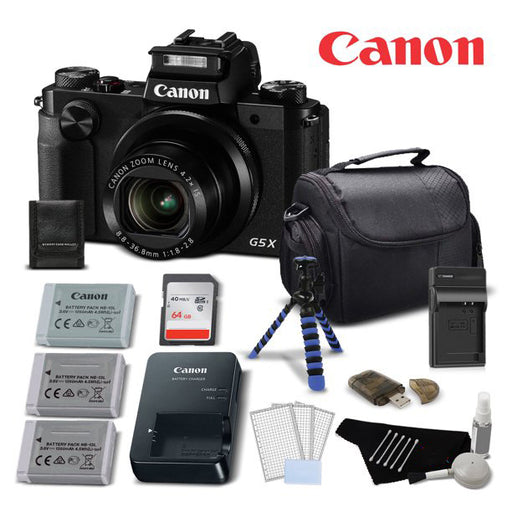 Canon PowerShot G5 X Point &amp; Shoot Digital Camera w/1 Inch Sensor (Black) Platinum Level Bundle