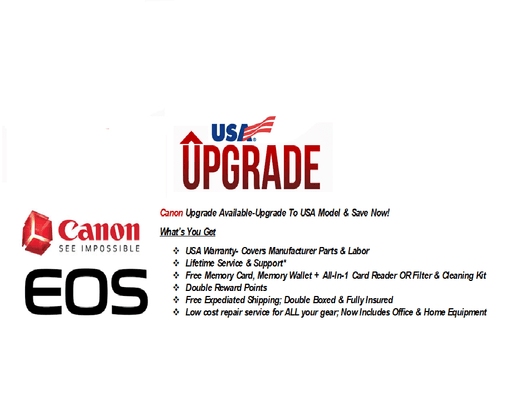 CANON EOS 5DS USA Upgrade Available-Upgrade To USA Model & Save Now!