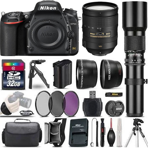Nikon D750 DSLR Camera with Nikon 28-300mm Lens & 500mm Preset Lenses Supreme Bundle