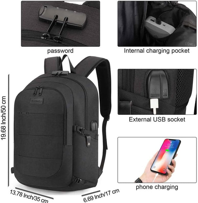 anti theft usb charging travel backpack Tzowla Travel Laptop Backpack Water Resistant Anti-Theft Bag with USB — BuyDirect & Save