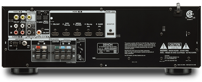 Denon AVR-S500BT 5.2 Channel AV Receiver