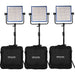 Dracast LED1000 Pro Bi-Color LED 3-Light Kit with V-Mount Battery Plates and Stands
