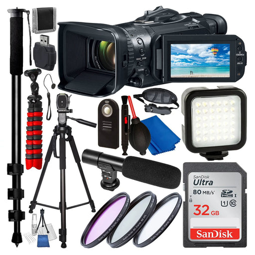 Canon VIXIA GX10 UHD 4K Camcorder with 1" CMOS Sensor & Dual-Pixel CMOS AF with Accessory Bundle
