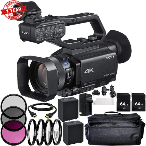 Sony HXR-NX80 Full HD XDCAM with HDR & Fast Hybrid AF- Includes 2x Replacement Batteries + AC/DC Rapic Home & Travel Charger + MORE