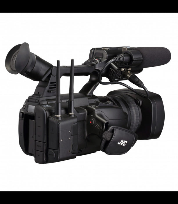 JVC GY-HC550 Handheld Connected Cam 1&quot; 4K Broadcast Camcorder with XM-55 MICROPHONE KIT, 72'' Tripod, 72'' Monopod, Filter Kit &amp; Close-ups Kit Bundle