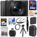 Panasonic Lumix DMC-LX10 4K Wi-Fi Digital Camera with 64GB Card + Battery + Case + Flex Tripod + Sling Strap + Kit