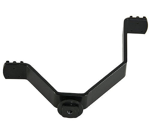 Fancierstudio Dual Mount Light And Sound Bracket, Camcorder Dual Mount Bracket for Video Lights & Microphones by Fancierstudio V Bracket
