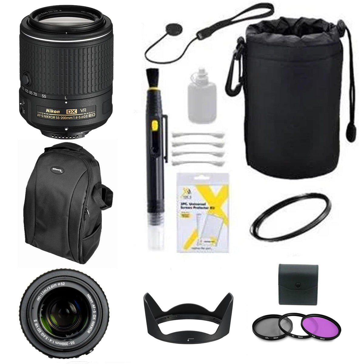 Nikon AF-S DX NIKKOR 55-200mm f/4-5.6G ED VR II Lens Starter 