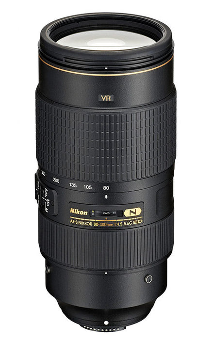 Nikon AF-S NIKKOR 80-400mm f/4.5-5.6G ED VR Lens w/ Sandisk 64GB Memory Card