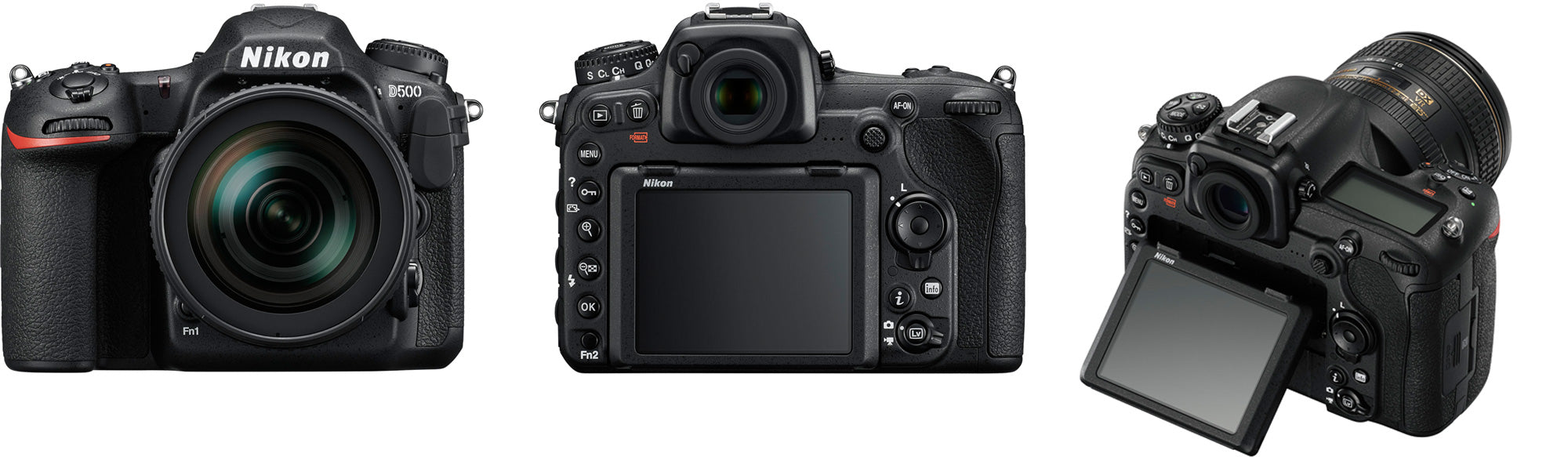 Nikon D500 20.9MP 4K 2160p DSLR Camera w/ 3.2" LCD - Built-In Wi-Fi - 10 FPS - Nikon AF-S DX 18-300mm f/3.5-6.3G Ed VR Lens - 64GB SD Card