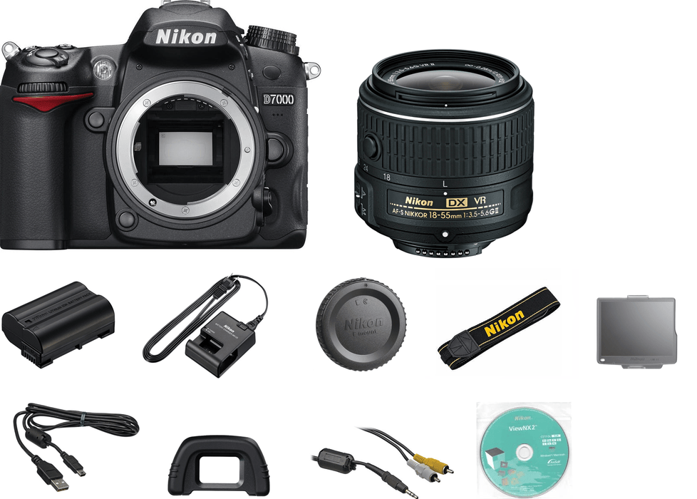 Nikon D7000/D7500 DSLR Camera with 18-55mm VR II Kit USA with Sandisk 32GB MC | Case | Spider Tripod &amp; 3 Year Extended Warranty