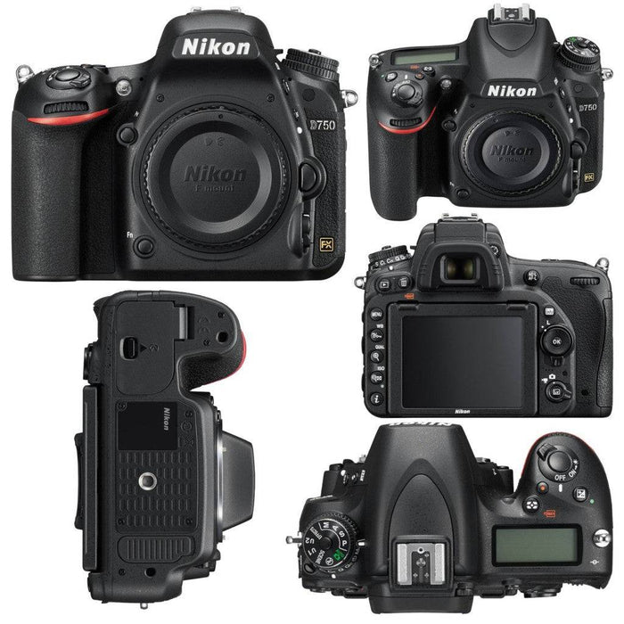 Nikon D750 DSLR Camera (Body Only) with Shure VP83 Microphone | Sandisk 32GB | Card Reader | Cleaning Kit & 3 Year Limited Warranty Bundle