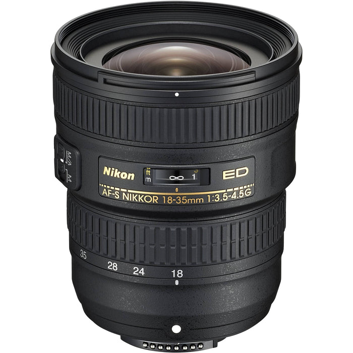 Nikon AF-S NIKKOR 18-35mm f/3.5-4.5G ED Lens Flash Bundle