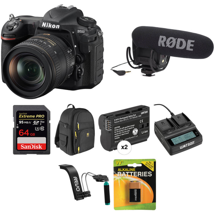 Nikon D500 DSLR Camera with 16-80mm Lens Video Kit