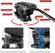 Monopod with Feet, Professional Video Camera Monopod with Tripod Stand 70.6 inch Max Load 22 Lbs
