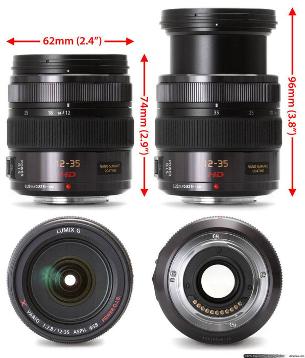 Panasonic Lumix G X Vario 12-35mm f/2.8 Asph. Lens for Micro 4/3 (Black)