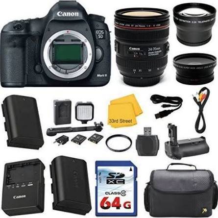 Canon EOS 5D Mark III / IV 22.3 MP Digital SLR Camera Canon EF 24-70mm f/4.0L Is USM Lens Canon High Speed 64GB Memory Card