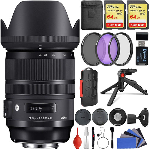 Sigma 24-70mm f/2.8 DG OS HSM Art Lens for Canon EF Professional Bundle
