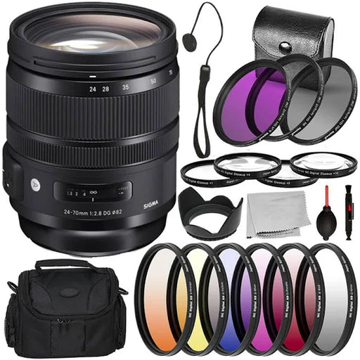 Sigma 24-70mm f/2.8 DG OS HSM Art Lens for Canon EF W/ Filters And More