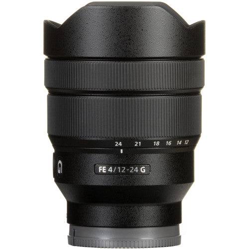 Sony FE 12-24mm f/4 G Lens with Rear Lens Filter Kit &amp; Holder - Free Cleaning Kit