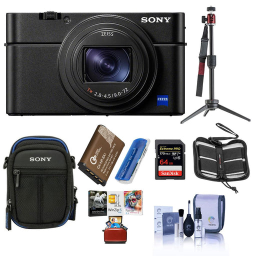 Sony Cyber-shot DSC-RX100 VII Digital Camera 64GB tripod kit