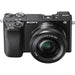 Sony Alpha a6100 Mirrorless Camera with 16-50mm and 55-210mm Lenses, Video Bundle + LED Video Light + Extreme Speed 64GB Memory(20pc Bundle)