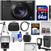Sony Cyber-Shot DSC-RX100 VA 4K Wi-Fi Digital Camera with 64GB Card + Case + Flash + Video Light + Battery &amp; Charger + Tripod + Kit Battery, Charger, Warranty