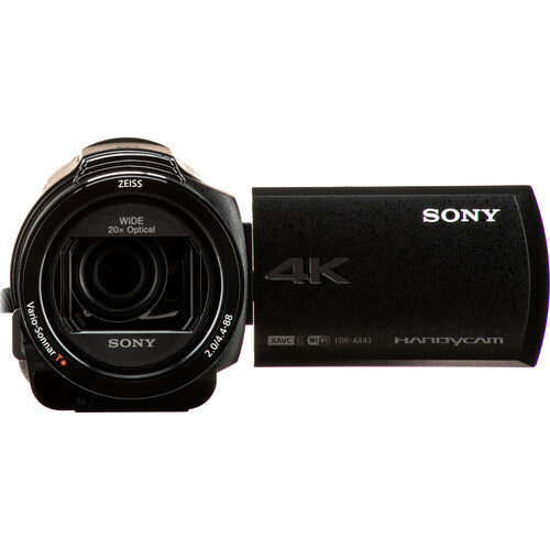 Sony FDR-AX43A UHD 4K Handycam Camcorder with 2x 32GB MCs Essential Video Bundle - NJ Accessory/Buy Direct & Save