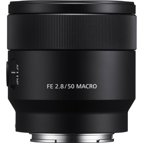 Sony FE 50mm F/2.8 Macro Lens for E-Mount Cameras - Bundle With 55mm Filter Kit, Cleaning Kit, Capleash II