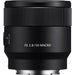 Sony FE 50mm F/2.8 Macro Lens for E-Mount Cameras - Bundle With 55mm Filter Kit, Cleaning Kit, Capleash II