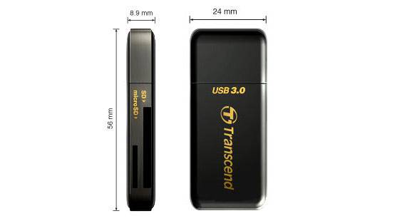 Transcend USB 3.0 SDHC / SDXC / microSDHC/SDXC Memory Card Reader
