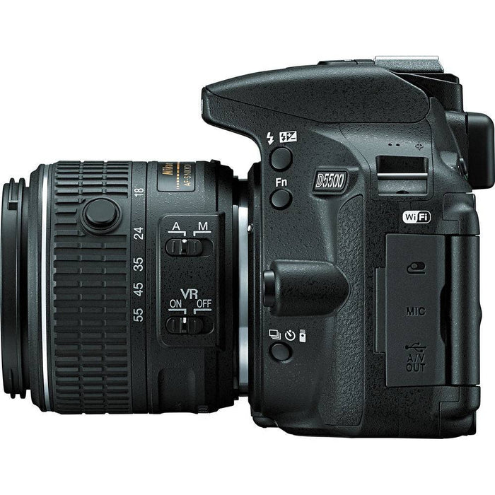 Nikon D5500/D5600 DSLR Camera with 18-55mm VR II Lens (Black) USA