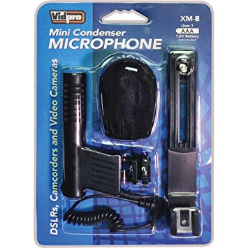 Vidpro Mini Condenser Microphone for DSLRs, Camcorders & Video Cameras